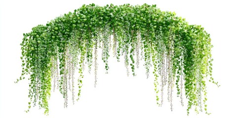 Lush hanging greenery, cascading in an arch