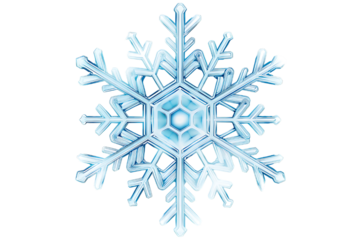 Intricate hexagonal ice crystal snowflake macro detail with delicate crystalline structures on black background