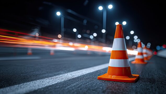Night road closure cones (1)