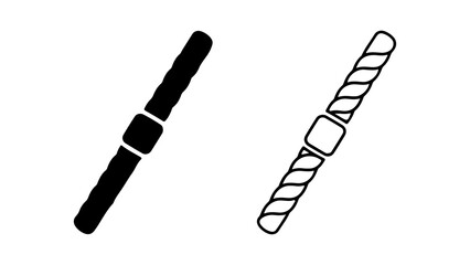 Two versions of a tricep rope for gym equipment.