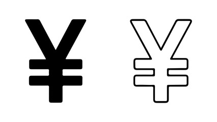 Two Yen Symbols Black and White 1.