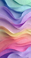 Abstract wavy layers of pastel colors
