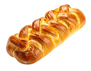 Golden braided bread, oblong shape, artisanal