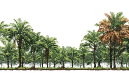 Palm trees in a plantation