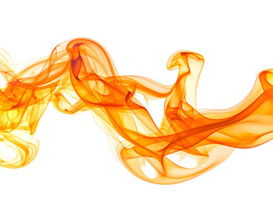 Abstract fiery smoke trails against black