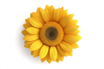 Fototapeta premium Vibrant sunflower, top-down view