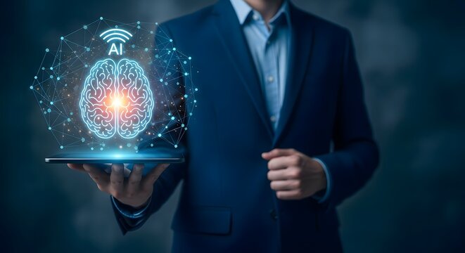 Ai artificial intelligence brain technology concept for business and future innovation ideas