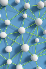 Abstract network of interconnected spheres