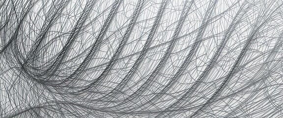 Obraz premium Clean Radial Pattern Precise and Delicate B W Lines on a White Canvas, Perfect for Subtly Textured Backgrounds.
