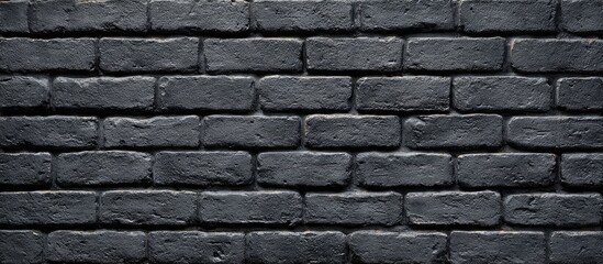 Close-up view of a dark gray brick wall