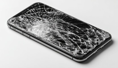Cracked smartphone display