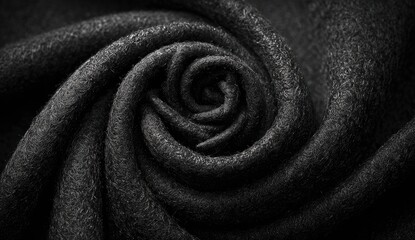 Abstract close-up of dark fabric folds