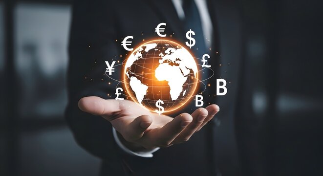 Global currency exchange business investment finance world economy international trade concept - Powered by Adobe