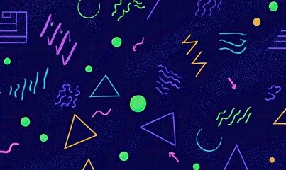 Abstract 80s-inspired graphic pattern