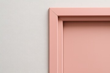 Modern Minimalist Interior Design: Elegant Pink Wall Art Frame in Cozy Home 