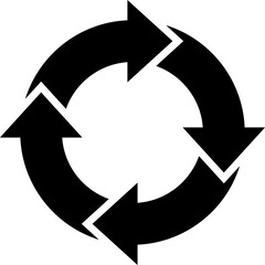 circular arrow direction symbol vector.