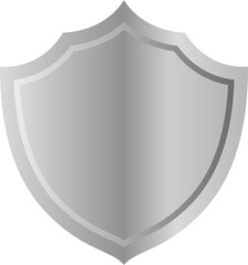 metal shield vector. symbol, protection, security