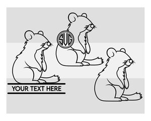 Quokka Silhouette, Quokka Svg, Animal, Australian Wildlife clipart, quokka outline, quokka cute Svg, Quokka Png, Quokka Svg Images,