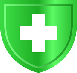 Obraz premium Shield icon vector. symbol, health, protection, protected, immunity