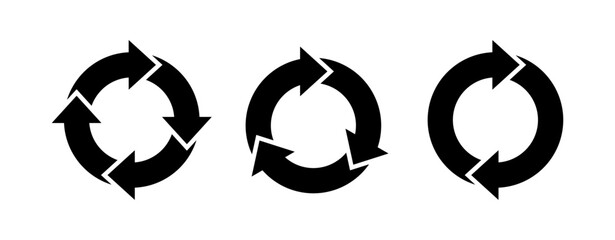 circular arrow direction symbol vector.