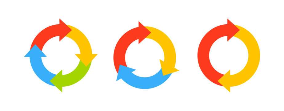 circular arrow direction symbol vector.
