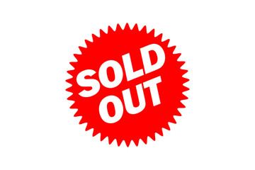 SOLD OUT - SOLD OUT on zig-zag edged red object 
