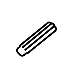 Obraz premium Churro Outline Simple Line Drawing Traditional Dessert Sweet Treat Hispanic Culture