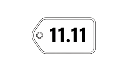 Exclusive November 11th sale event - grab this modern price tag design for your next promotion or advertising campaign this shopping season!