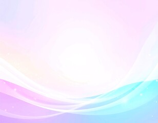Fototapeta premium Pastel Gradient Soothing Background with Sparkles and Wave Curves for Wellness