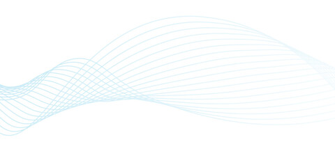 Abstract vector background with blue wavy lines. Blue wave background. Blue lines vector illustration. Curved wave. Abstract wave element for design.