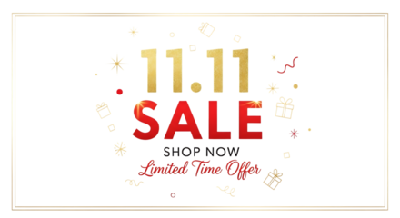 Don't miss the big 11.11 sales day event! Shop now for limited time offers during this shopping festival with great discounts and deals available!