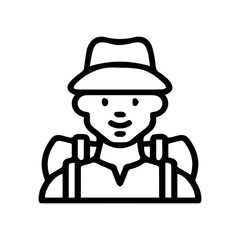 Fototapeta premium Hiking Person Icon