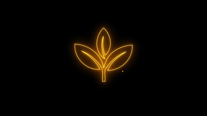 Glowing neon digital temperature display showing 20°C on black background, futuristic LED-style number animation, Researches 20 degrees centigrade. Weather forecast related animation.