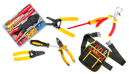 assortment of tools ready for electrical repairs