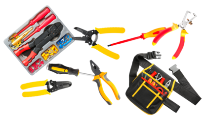 assortment of tools ready for electrical repairs