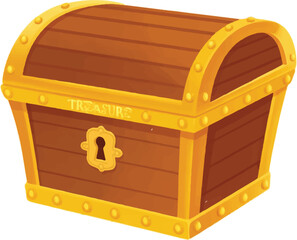 treasure chest isolated on white