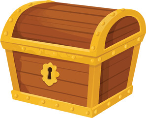 treasure chest isolated on white