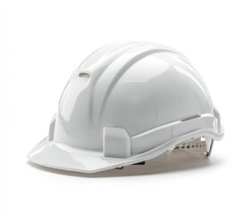 White safety helmet, angled view (3)