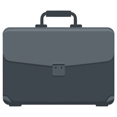 black briefcase isolated on white