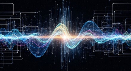 Abstract Digital Waveform Technology.