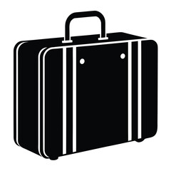 suitcase vector icon on whitr background
