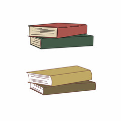 Art vector art piles of colored books for academic and school themes