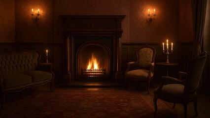 Classic Victorian Fireplace Lounge