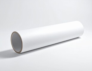 Blank Cylindrical Paper Tube Mockup: Horizontal Poster Scroll Packaging. Prints, Documents & Creative Shipping