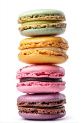 Stacked macarons in pastel colors