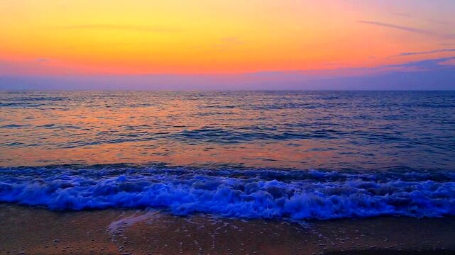 Beautiful summer sunrise over the beach