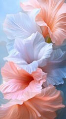 Abstract Floral Arrangement in Pastel Colors