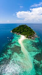 Tropical island paradise, pristine beach