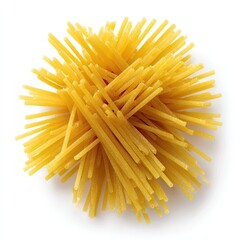 Close-up of a cluster of uncooked spaghetti
