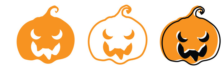 set of halloween pumpkins EPS 10
